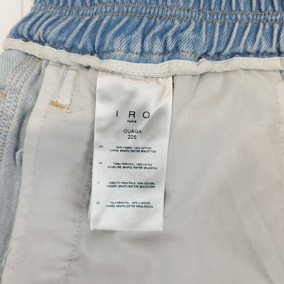 IRO High Waisted Bleached Denim Shorts - Picture 11 of 12